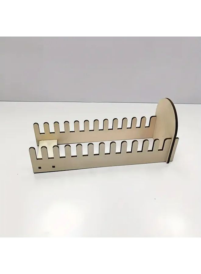Wooden Greeting Card Display Stand 12 Slot Desktop Organizer Postcard Holder - Image 1