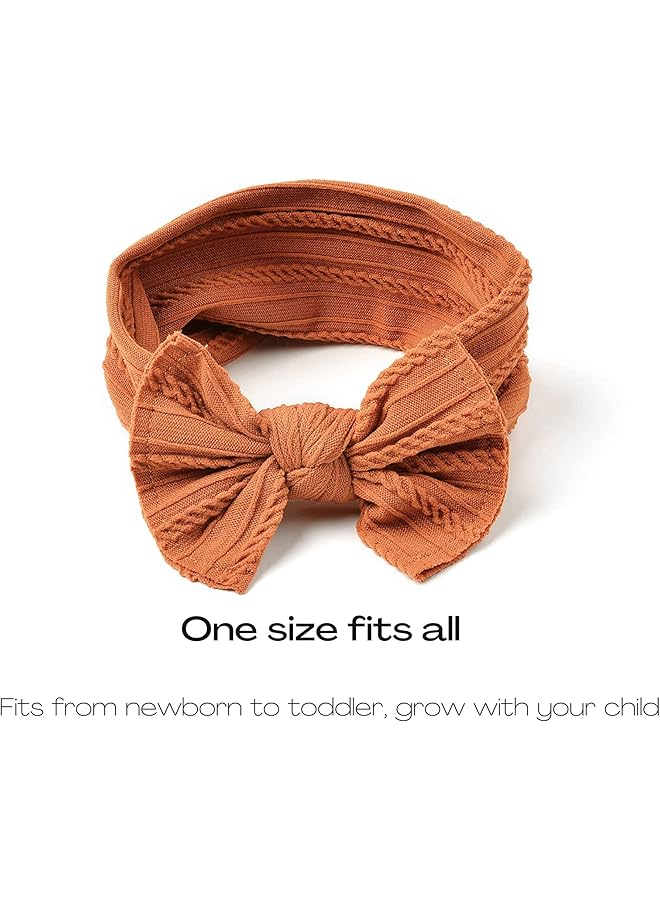 Prohouse 12 Pack Baby Nylon Headbands Handmade Elastic Bows Hair Accessories For Baby Girls Newborn Toddler Kids - Image 2