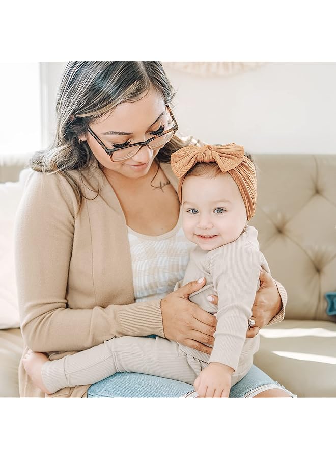 Prohouse 12 Pack Baby Nylon Headbands Handmade Elastic Bows Hair Accessories For Baby Girls Newborn Toddler Kids - Image 3