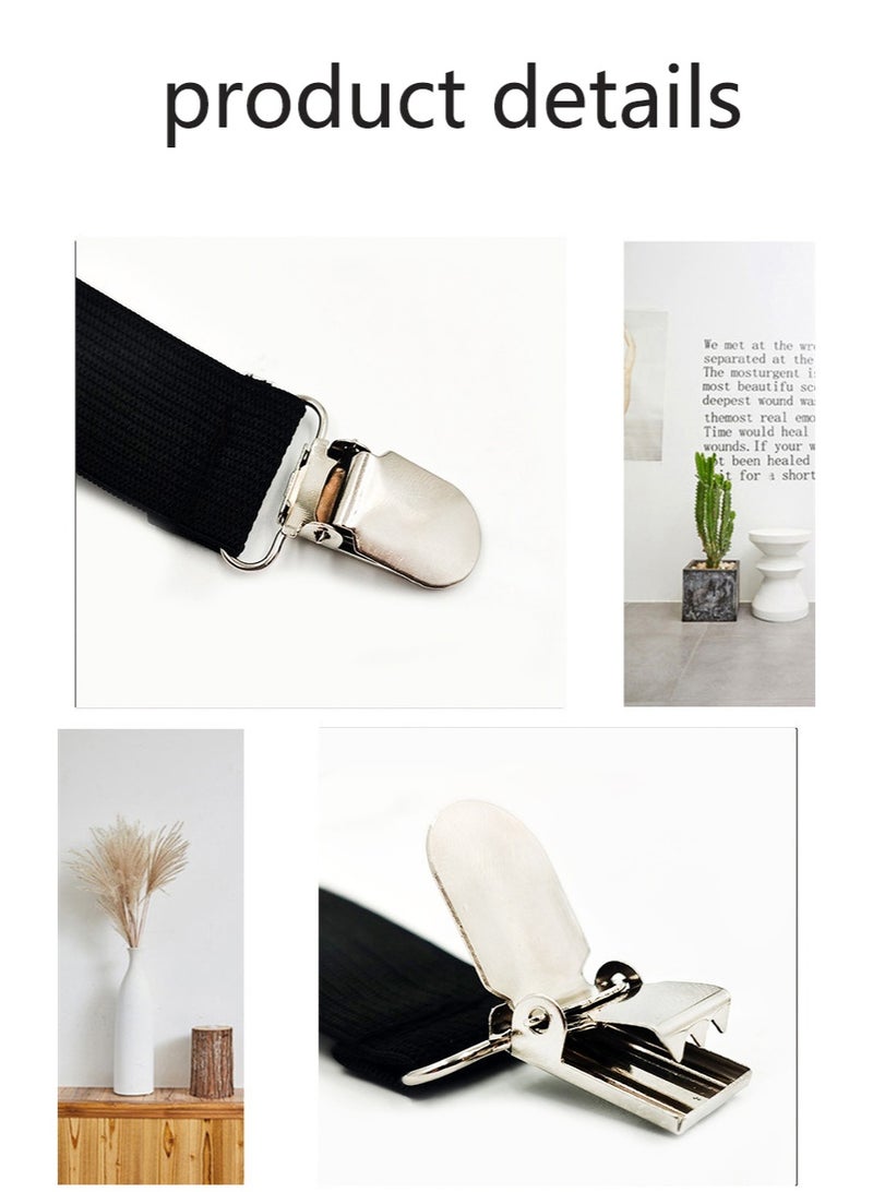 1 piece of sheet fixing clip with adjustable elastic, clip fixing mattress clip fastener, cover clip fixing non-slip strap - Image 2