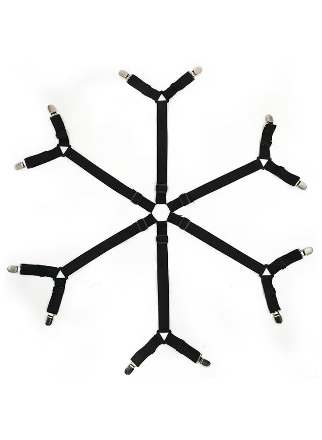 1 piece of sheet fixing clip with adjustable elastic, clip fixing mattress clip fastener, cover clip fixing non-slip strap - Image 3