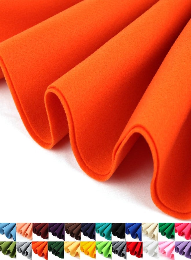 Barcelonetta | Acrylic Felt Fabric Yard | 72" X 72" | 1.6mm Thick | DIY Arts & Crafts, Sewing, Cushion and Padding (Orange, 2 Yard) - Image 1