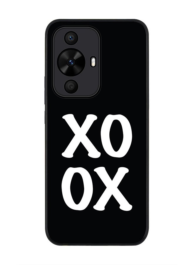 Stylizedd Rugged Black edge case for Huawei nova 12s / Huawei nova 11/ Huawei nova 12 Lite 4G, Slim fit Case Flexible Anti Drop TPU Gel Thin Cover - XOXO - Image 1