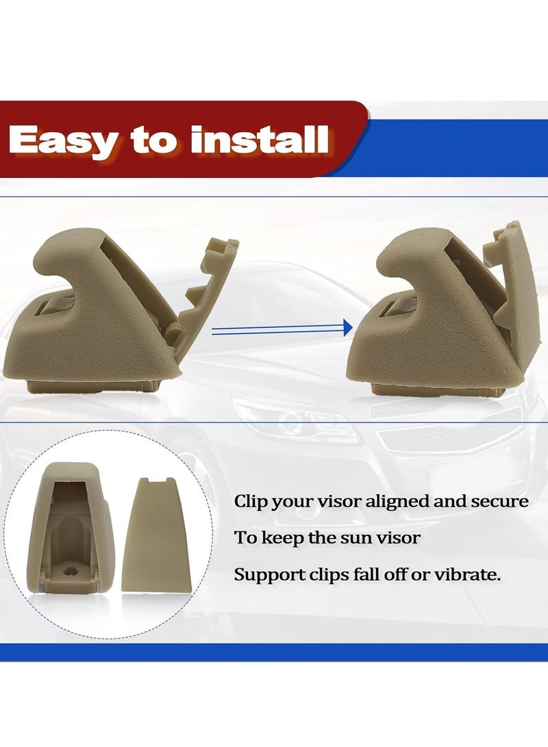 Bukela 2 Pack Sun Visor Clips, Bracket Sunvisor Retainer Clips Auto Replacement Sunvisor Clip For Chevy Silverado 1500, Tahoe, GMC Sierra 1500, Yukon 2007-2013 (Beige) - Image 4