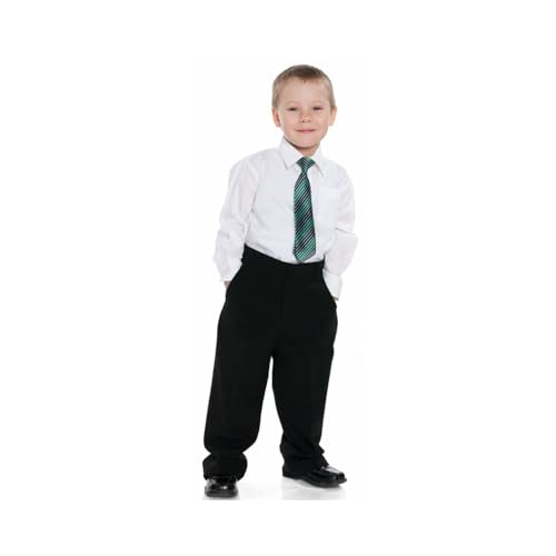PALIANS Unisex-Child Regular Fit Mid Rise Black Uniform Trousers - Durable, Adjustable Fit School Wear, 7-8 Years - Image 4