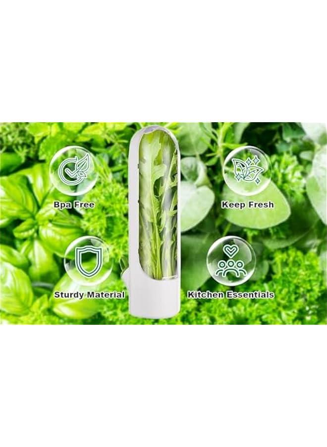 HOOKOR 2pcs Herb Saver for Refrigerator, Fresh Herb Keeper, Cilantro Containers for Refrigerator, Herb Saver Pod, Fresh Herb Keeper for Cilantro, Parsley, Asparagus, Keeps Vegetables for 2-3 Weeks - Image 5