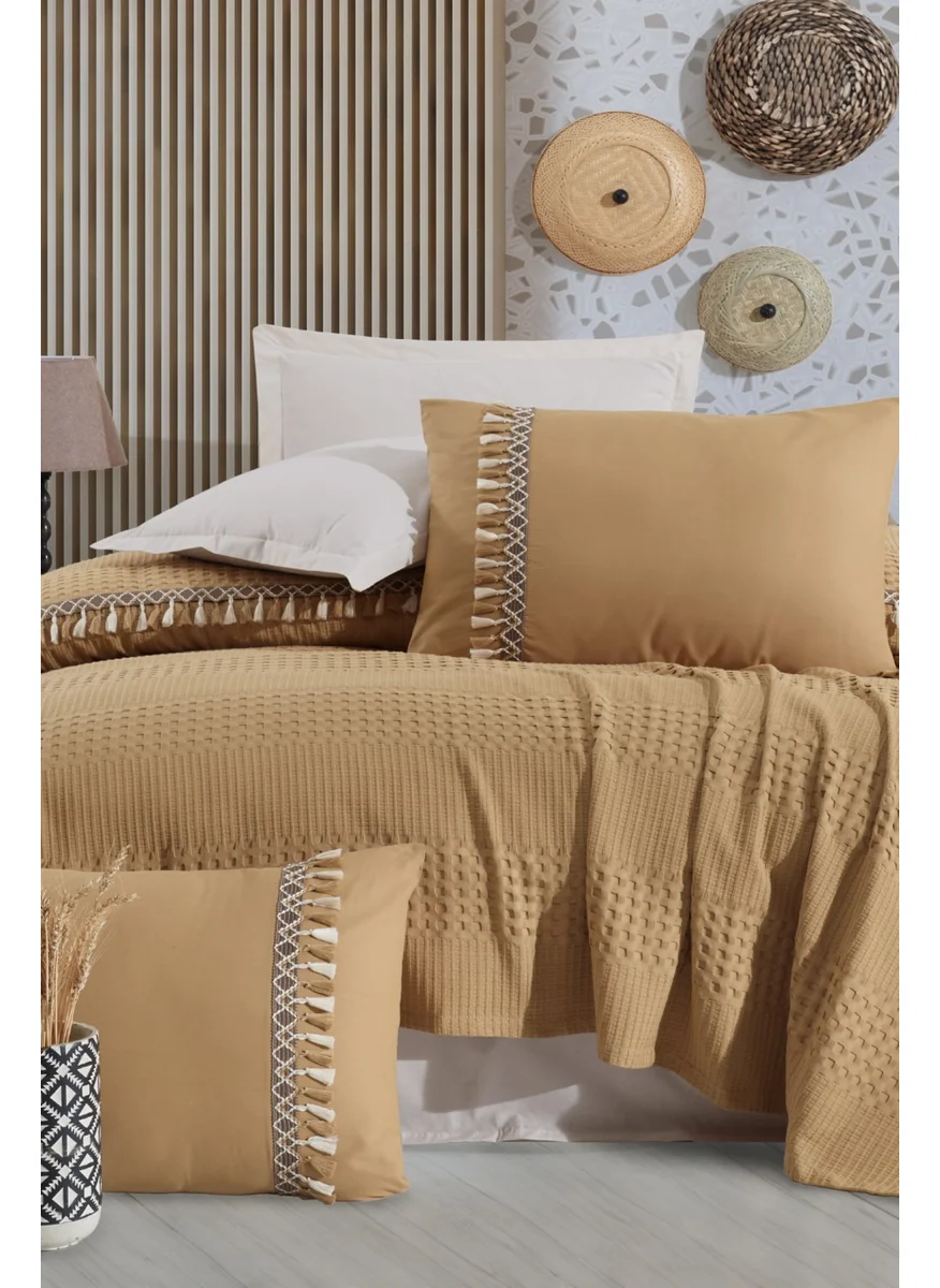 Clasy Boutique Single Tasseled Pique Set Bohamline Mustard