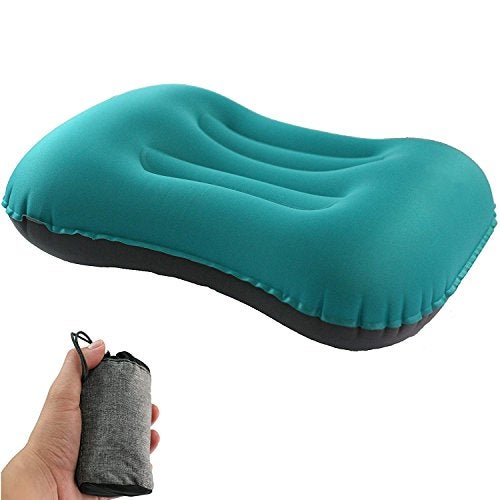SUNYAO 2 Pack Set Ultralight Inflatable Camping Pillows with Compact Pouch Sack Ergonomic Pillow for Neck & Lumbar Support While Camping, Backpacking，Hiking - Image 2