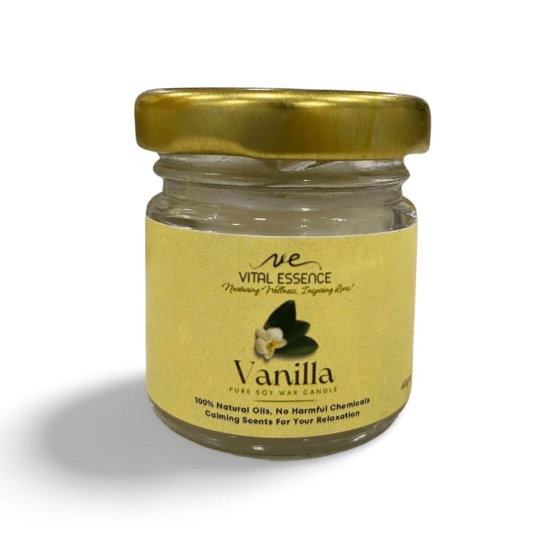 VE VITAL ESSENCE Soy Wax Mini Jar Scented Candles Set of 6 Lavender Jasmine Blue Ocean Sandalwood Vanilla Rose  - Image 5
