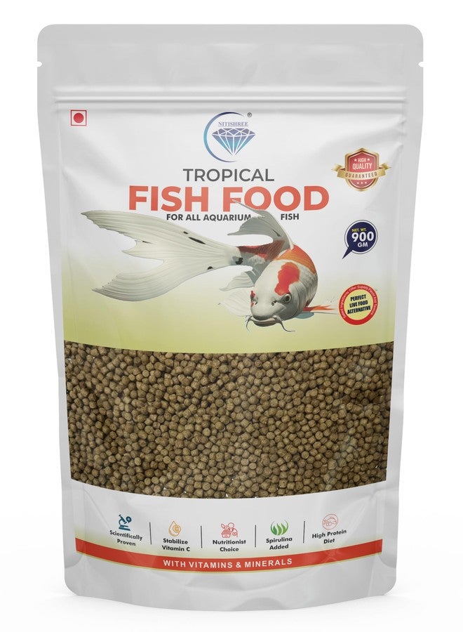 طعام نيتيشري الخاص للأسماك لجميع مراحل نموها - عبوة 1 كجم (حبيبات 1.2 مم) | غذاء يومي لنمو جميع أسماك الزينة الاستوائية وأسماك الكوي، عبوة واحدة - Image 1