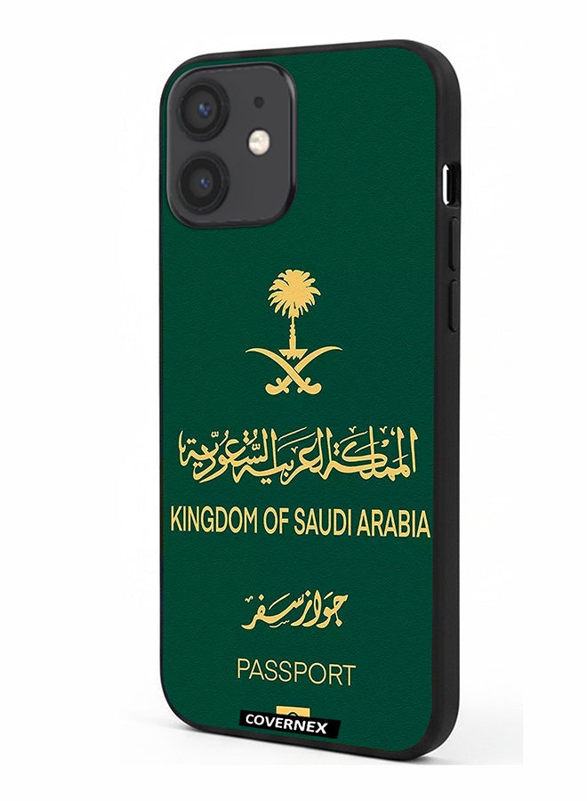 Covernex Apple iPhone 12 Mini Protective Case Cover Printed Featuring Saudi Arabia Passport Inspired Design - Image 1