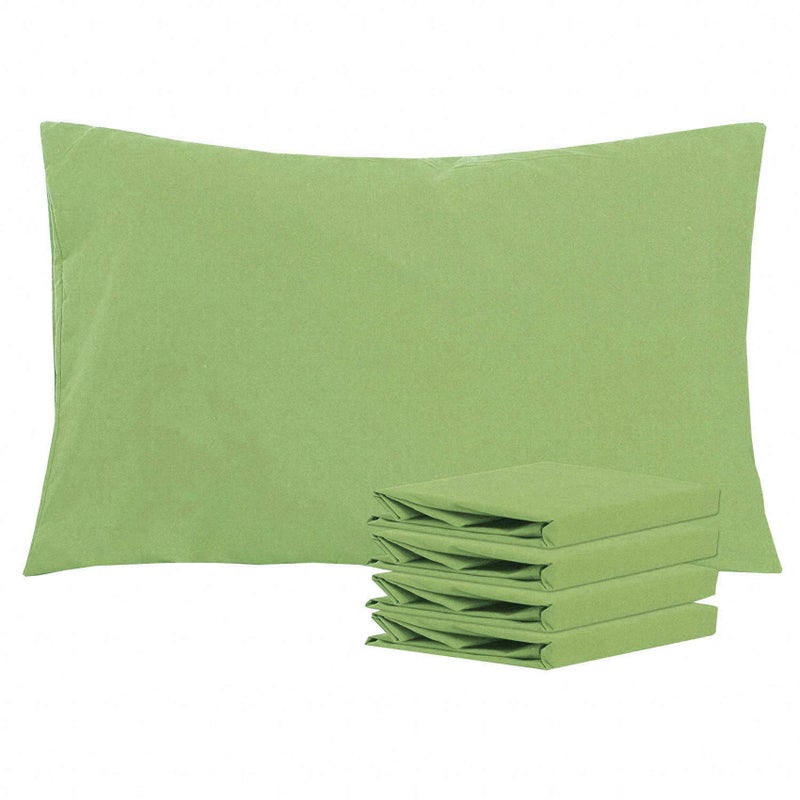 NTBAY Queen Pillowcase Set - 4 Pack Brushed Microfiber 20x30 Pillowcases - Soft  Wrinkle-Free  Fade-Resistant  Stain-Resistant  Sage Green Pillowcases with Envelope Closure - 20x30 Inches  Sage Green - Image 1