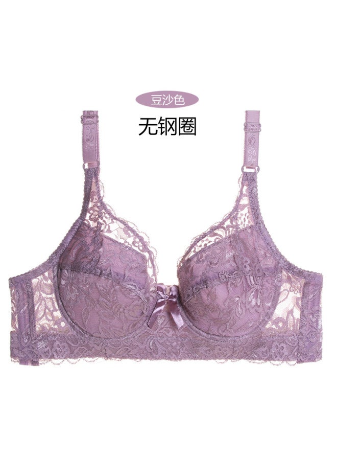 European And American Style Intimates Full Lace Thin Cotton 100kg Fat MM Large Cup Large Size Adjustable Bra