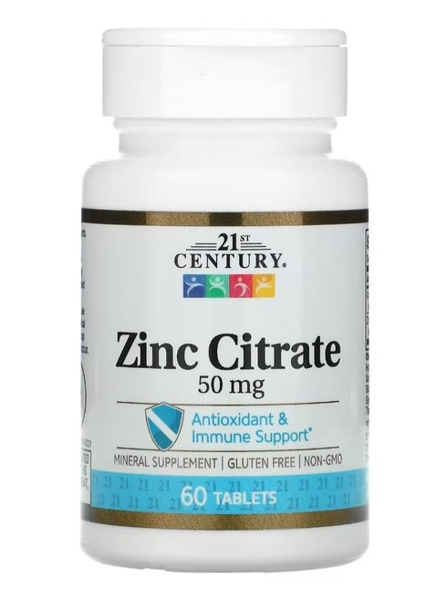 Zinc Citrate, 50 mg, 60 Tablets