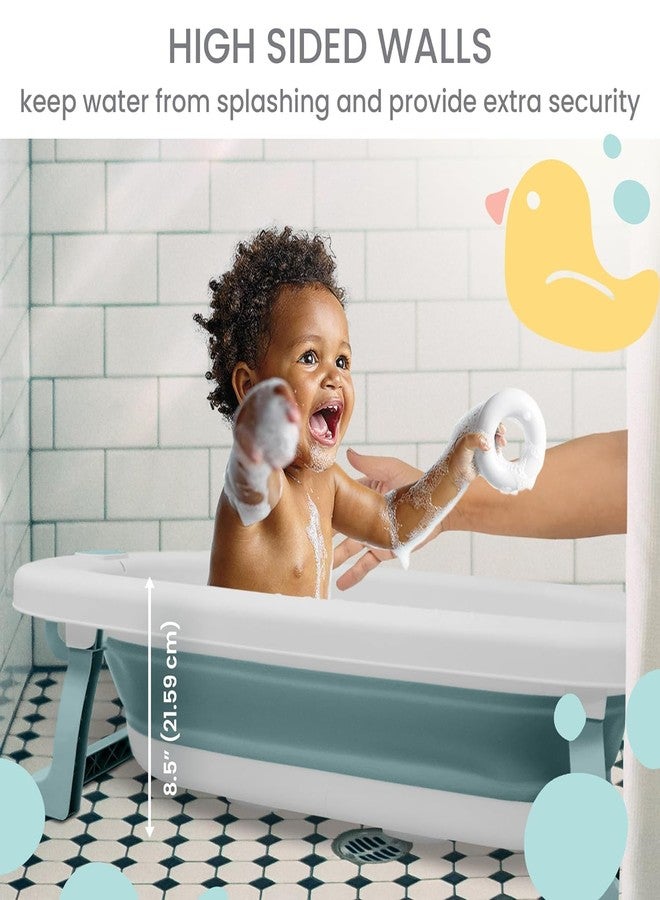 Deoxys Foldable Baby Bath Tub for Kids, Baby Bath Seat Mini Swimming Pool, Kids Bathtub for Baby with Non-Slip Base, Kids Baby Bath tub for 0 to 3 Years Old Kids - Image 4
