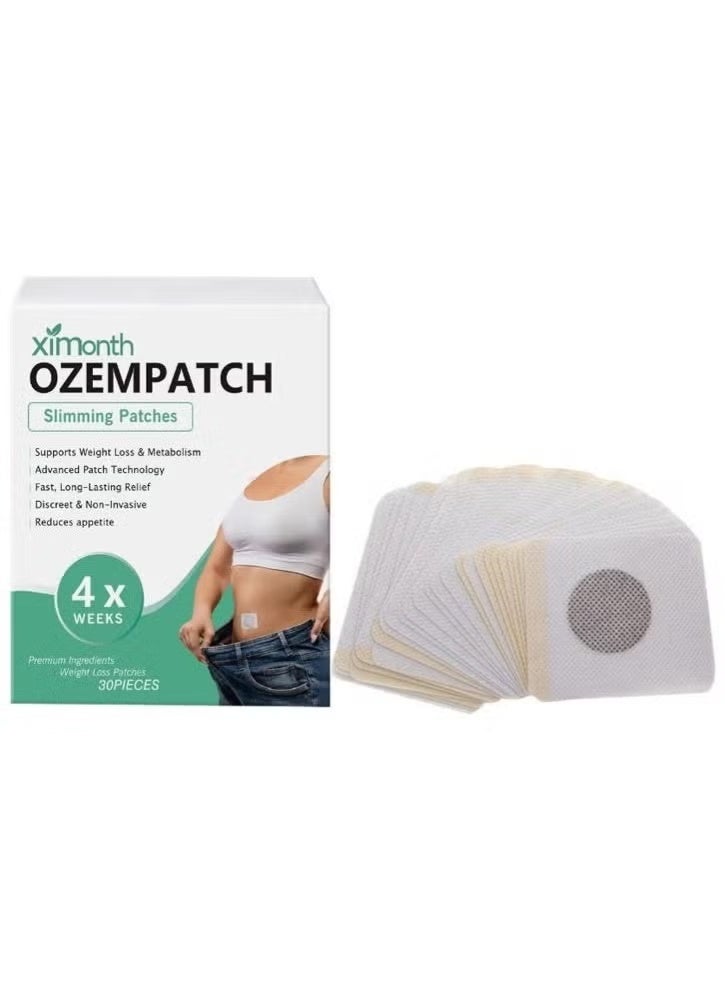 ximonth 30Pcs Slimming Patch Belly Patch,help detoxify toneand tighten skin,Toning Contouring Firming,Thin Pa-tch Navel Stick Burning Fat Weight Loss for Body Beauty,Sweatproof Belly Pa-tches for All People - Image 1