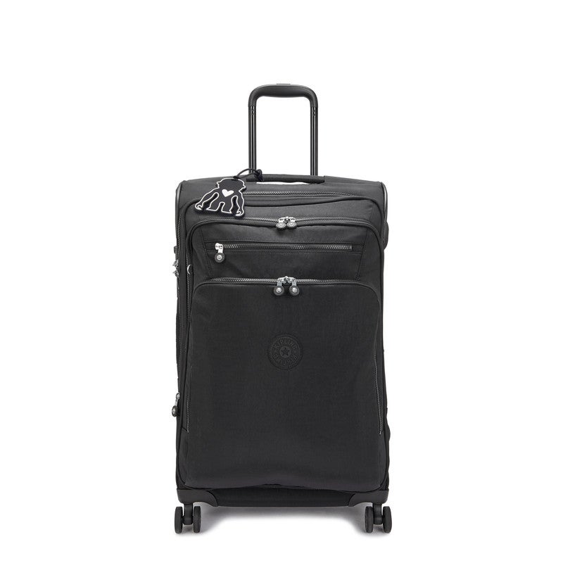 kipling Medium Expandable Wheeled Luggage Unisex Black Noir New Youri Spin M I7706-P39 - Image 1