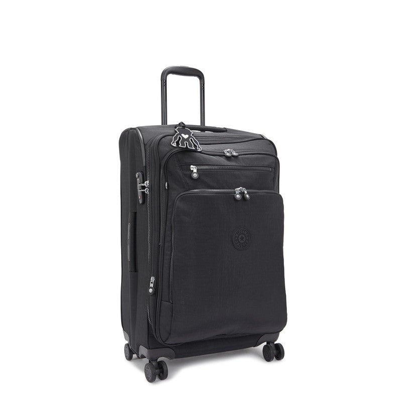 kipling Medium Expandable Wheeled Luggage Unisex Black Noir New Youri Spin M I7706-P39 - Image 4