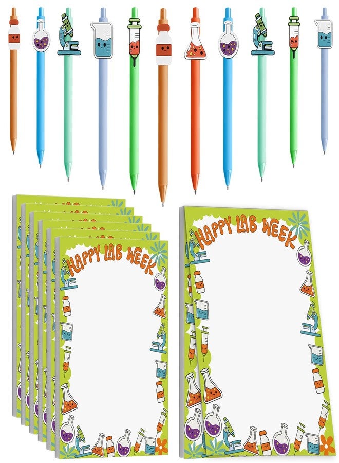 Resurhang 36 Sets Lab Week 2026 Gifts Bulk Laboratory Appreciation Gift for Lab Tech Sticky Notes with Funny Ballpoint Pens Thank You Gift Party Favor for Medical Laboratory Professional Office Staff - Image 1