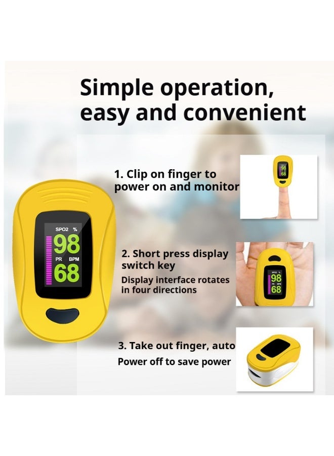 شاربدو جهاز قياس التأكسج المحمول بمشبك الإصبع للكشف عن تشبع الأكسجين في الدم طبيًا، ومراقبة النبض ومعدل ضربات القلب في المنزل - Image 2