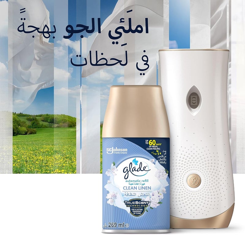 Glade Automatic Air Freshener Spray Refill with Clean Linen Scent, 269ml - Image 5