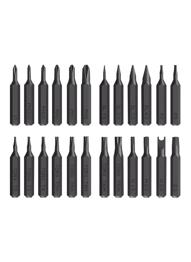 Generic 24-Piece Mijia Wiha Magnetic Bits With Screw Driver Kit Black 3.1x7.1x1.2inch  - Image 2