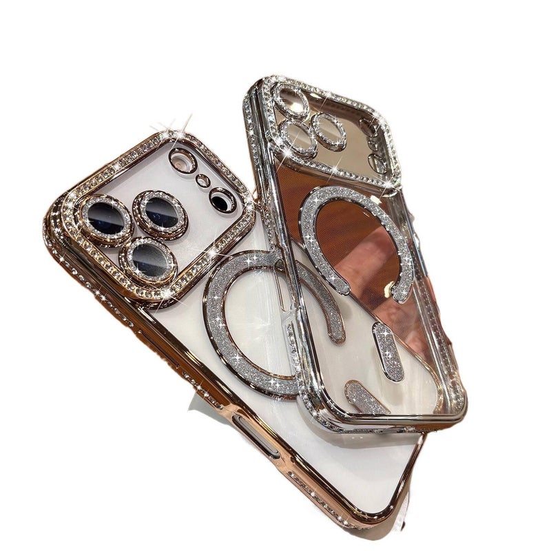 MagSafe iPhone 15 Plus Drop Protection TPU Case , Cover for iPhone 15 15 Plus 15 Pro 15 Pro Max , , Gold , for Family Use - Image 5