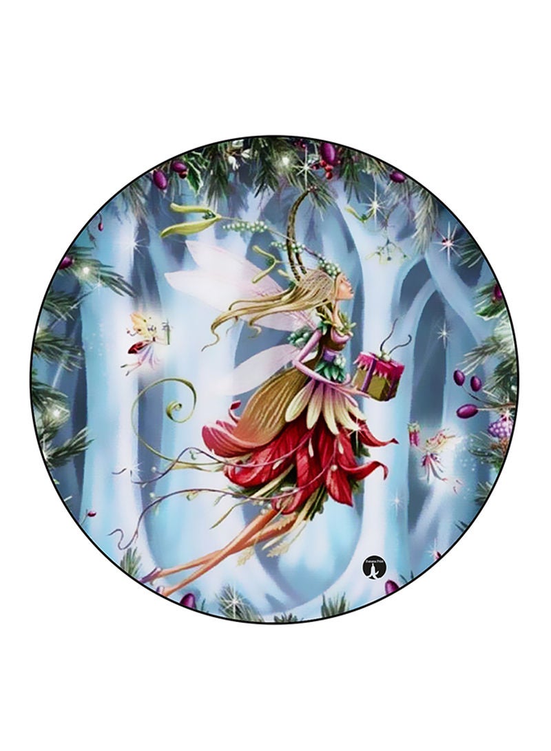 RKN Fairy Printed Mouse Pad Round  Multicolour