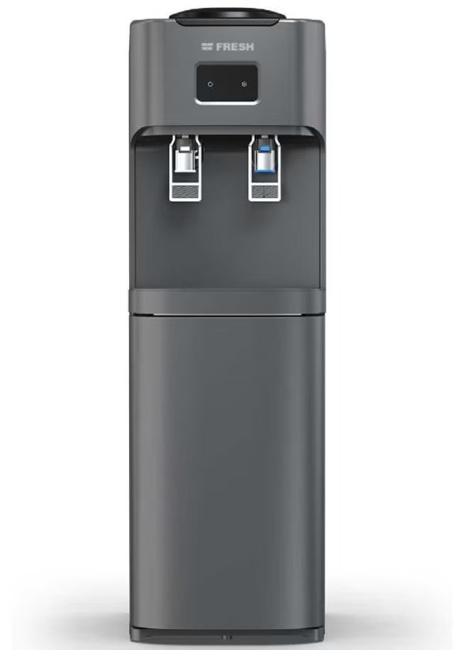 Fresh Water Dispenser, 2 Taps (Cold & Hot/Warm), Standing Design, High Cooling Capacity, Gray Color - Model FW-17VFD2