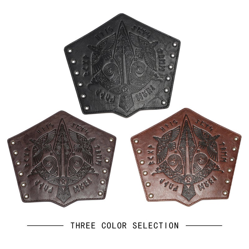 Medieval Vintage Embossed Wrist Guard Knight Cosplay Accessory - Image 4