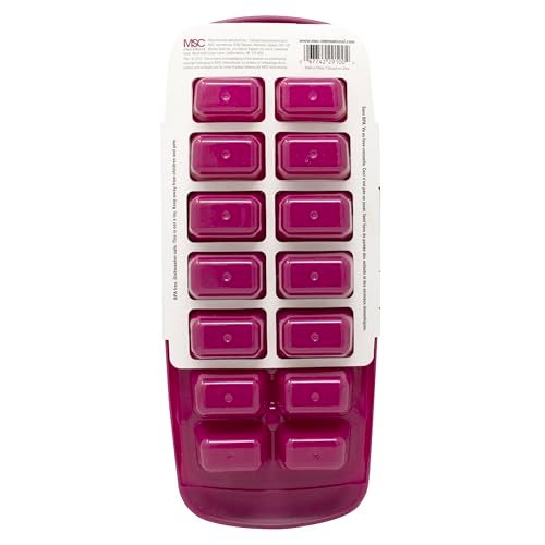 Joie Standard Ice Cube Tray, Covered and Stackable, No-Spill Removable Lid, Pop Open Door for Easy Refills, Keeps Ice Fresh, Freezer Durable, Dishwasher Safe, Colors May Vary - Image 3