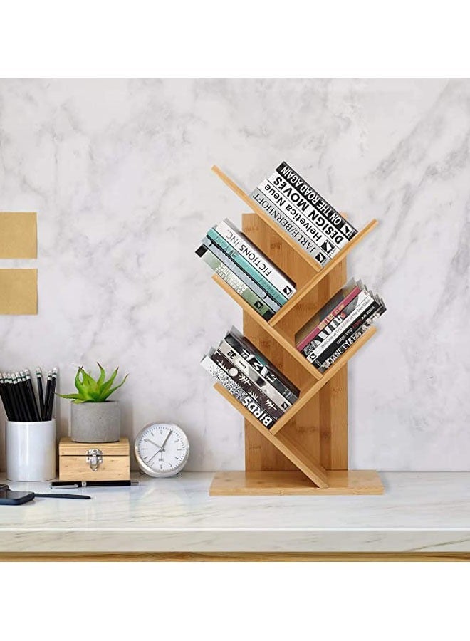 Arabest 5-Shelf Bookshelf Tree Bookcase Wood Bookshelves Storage Rack MDF Tree Book Shelf Display Organizer for Books,Magazines,CDs and Photo Album Holds Up to 5kgs Per Shelf,Beige - Image 5