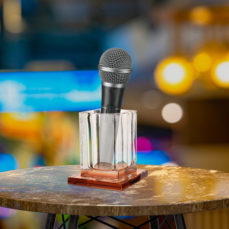 Rose Gold Acrylic Microphone Stand Desktop Support Tabletop Mic Holder for Recording Studio - Image 4