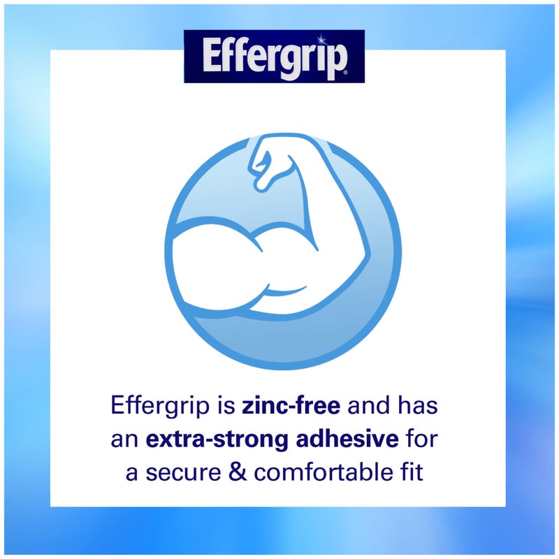 Effergrip Denture Adhesive Cream, Minty Fresh, 1.5 Oz, Zinc-Free Formula with Extra Strong Grip - Image 2