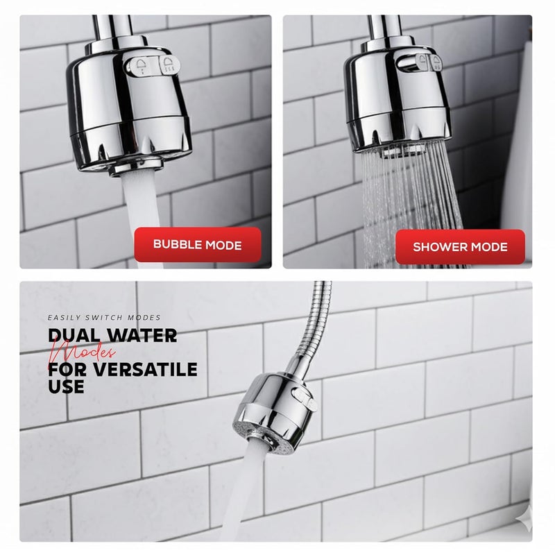 MIORAH Kitchen Tap Extender – 360° Rotating Faucet Extension for Kitchen Sink & Basin | Adjustable Water Flow & Easy Install - Image 5