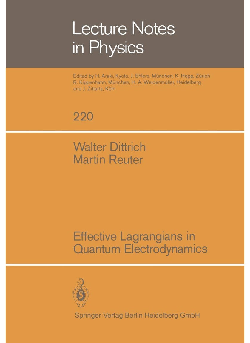 Effective Lagrangians in Quantum Electrodynamics 