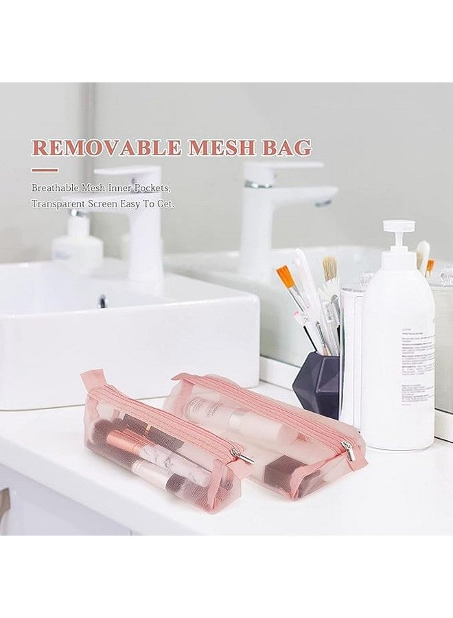 GNOLY Foldable Toiletry Bag Travel Cosmetic Organizer Bag Removable Storage Bags 4-in-1 Hanging Roll-Up Makeup Bag (1Pcs) - Image 5