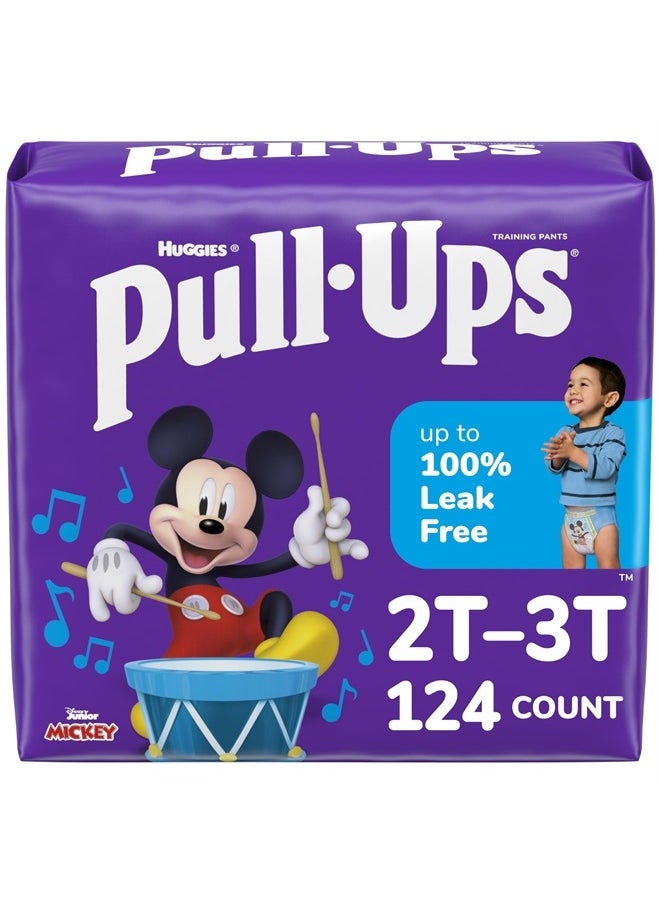 Pull-Ups Boys' Potty Training Pants, 2T-3T (16-34 lbs), 124 Count (4 Packs of 31)  - Image 1