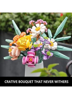 Y&D 10 Ideas Flowers Bouquet Building Set, Plant Display Decor Set for The Home or Office, Creative Gift Adults and Age 14+  - Image 2