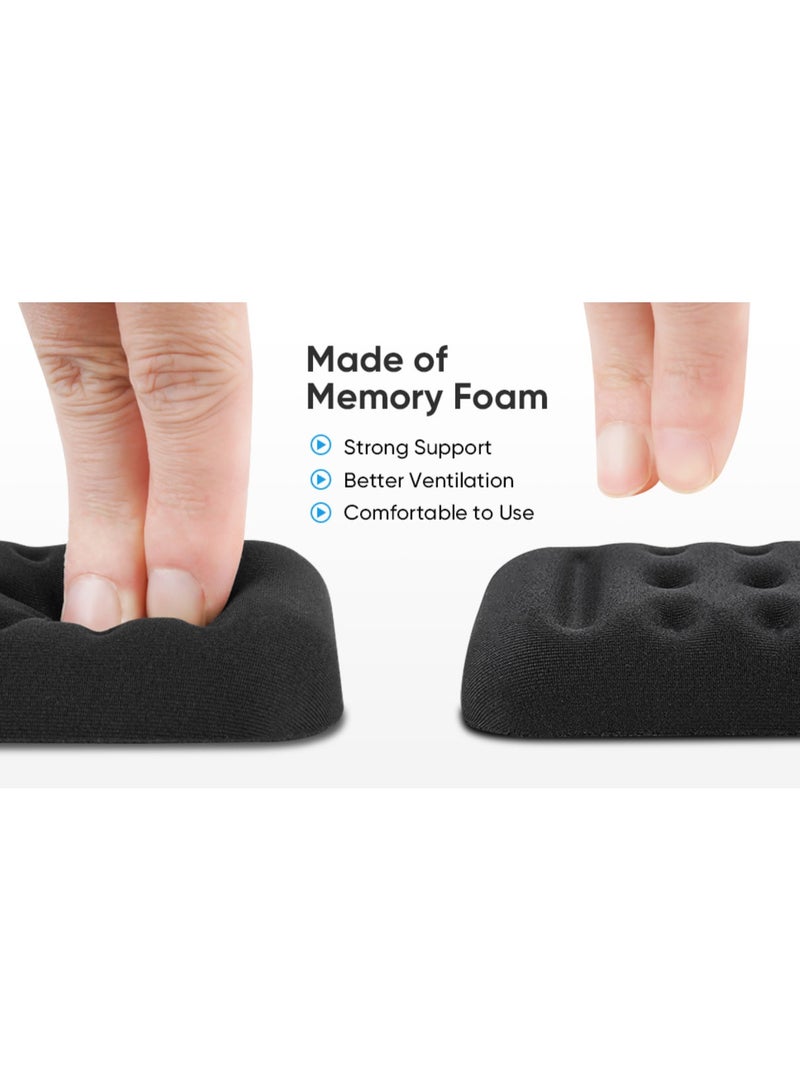 CLOUDFOUR Memory Foam Keyboard & Mouse Wrist Rest Pad, Ergonomic Keyboard Wrist Rest, Wrist Support Pad, Keyboard Support, Pain Relief Easy Typing for Desktop Computer, Home, Office & Laptop (Black.) - Image 5