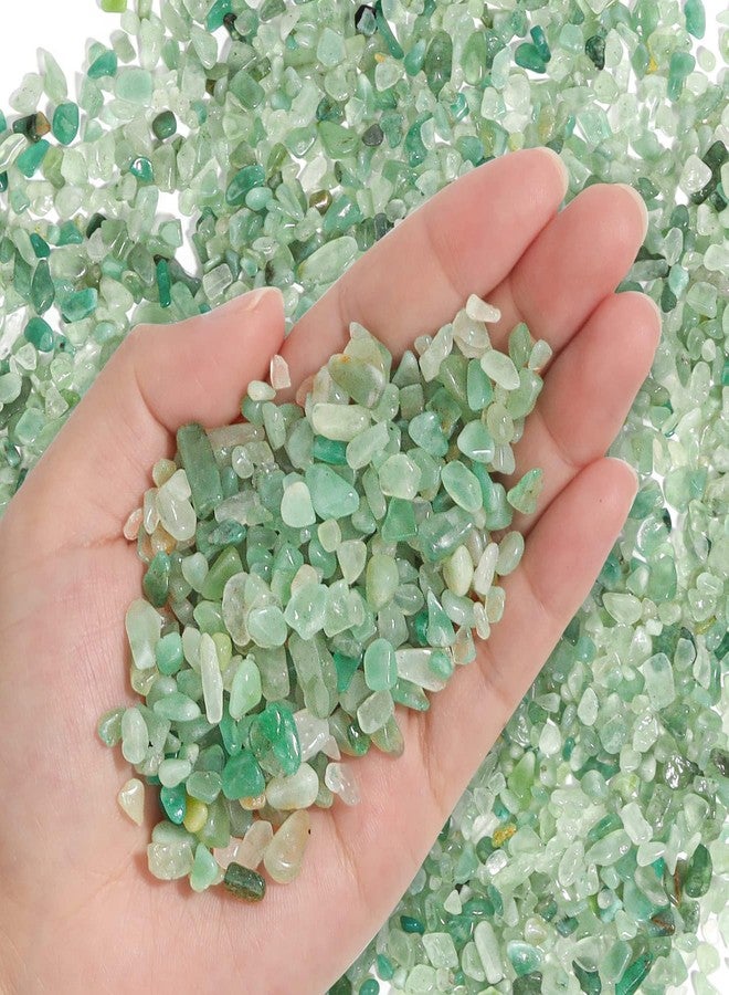 T4U Crystal Chips Stone Crushed Quartz Jade Pebbles 1LB - Fluorite Tumbled Gravel Small Decorative Pebbles Bulk, Mini Polished Rocks Sand Pieces for Crafts, Vases Filler, Plants, Aquarium Gravel Rocks - Image 1