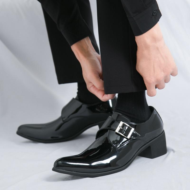 Leather Shoes Men'S Men'S Business Dress Casual Leather Shoes Korean Style British Office Groom Black Wedding Shoes - Image 3