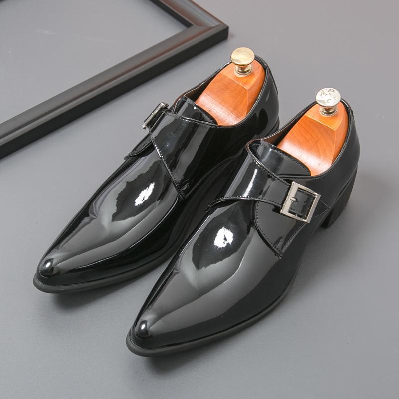 Leather Shoes Men'S Men'S Business Dress Casual Leather Shoes Korean Style British Office Groom Black Wedding Shoes - Image 4