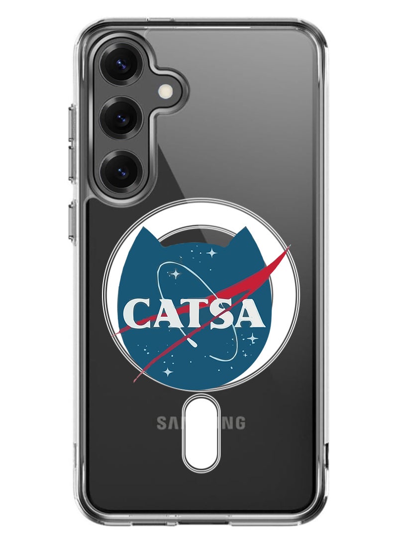 Theodor Magnetic Case for Samsung Galaxy S25 6.2-inch Compatible with MagSafe Wireless Charging, Shockproof Phone Bumper Cover Catsa-01 - Image 1