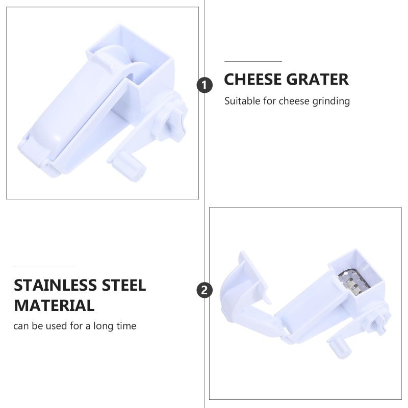 Stainless Steel Handheld Rotary Cheese Grater Slicing Tool for Baking Cooking - Image 4
