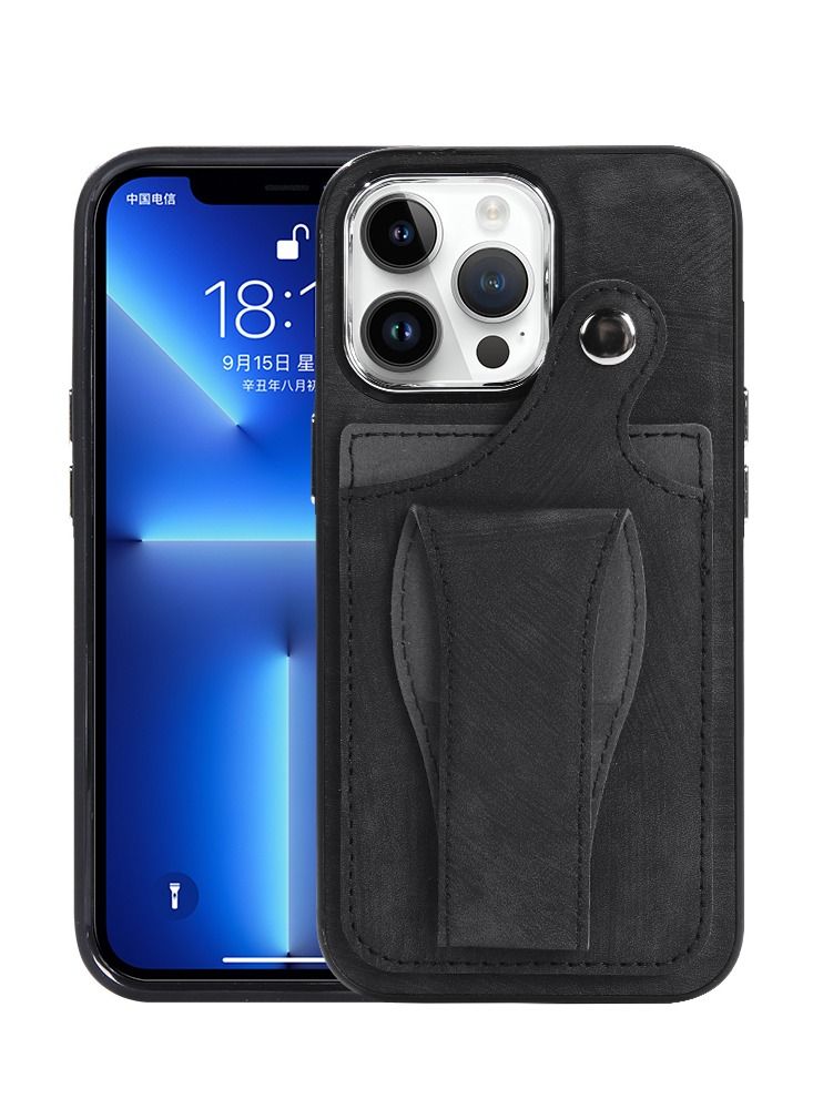 Suteni Back Cover Card Slots Leather Phone Case for iPhone