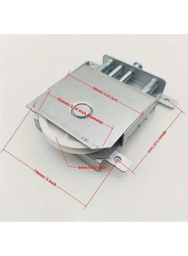 Concaved Wheel Heavy Duty Metal Cabinet Sliding Door Rollers Matte Finish Hardware Accessories - Image 3