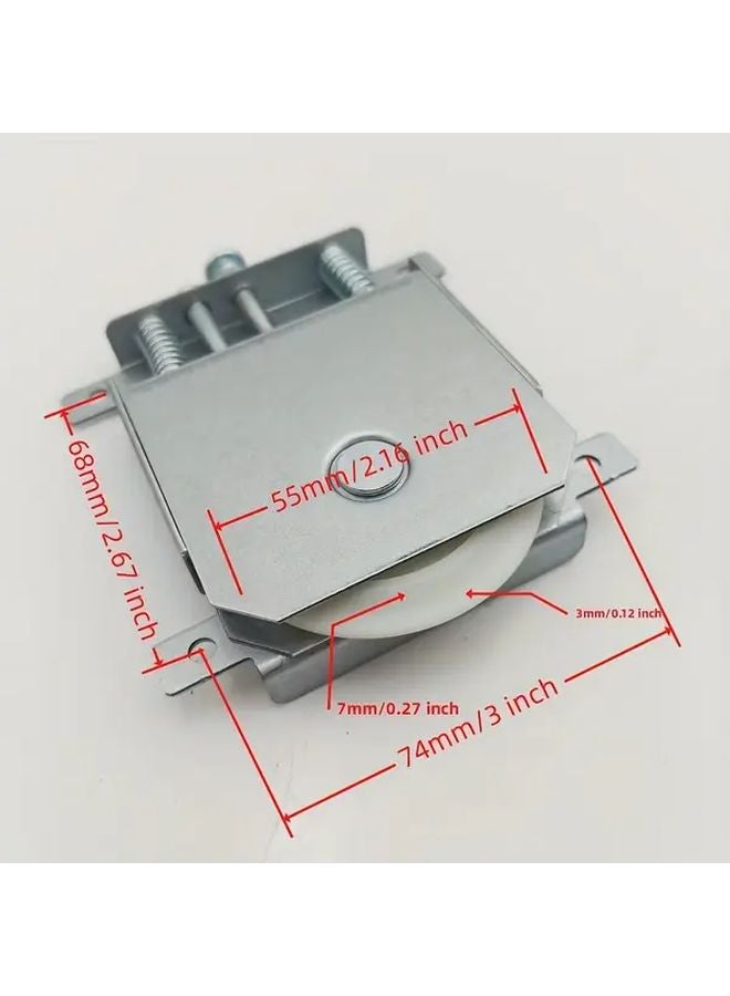 Concaved Wheel Heavy Duty Metal Cabinet Sliding Door Rollers Matte Finish Hardware Accessories - Image 4