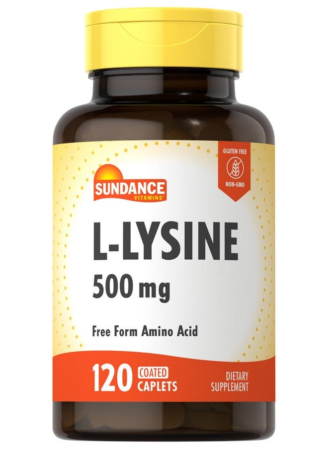 صن دانس - أقراص Sundance L-Lysine 500mg | 120 قرصًا | حمض أميني حر الشكل | مكمل غذائي نباتي وغير معدّل وراثيًا وخالٍ من الجلوتين - Image 1