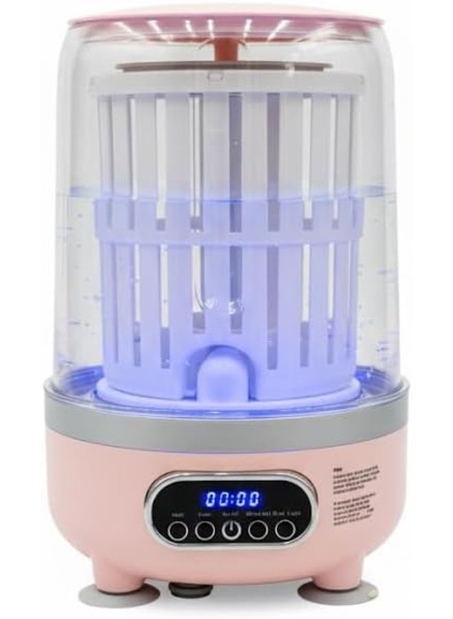 3 in 1 Portable Mini Washing Machine 3L with Digital Display, Simulated Hand Washing Spring, Hidden Bottom Drainage for Baby Clothes, Underwear, Socks - Image 3